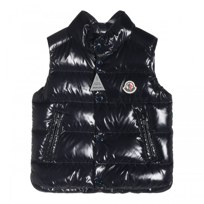 NAVY PUFFER VYNIL VEST DOWN...