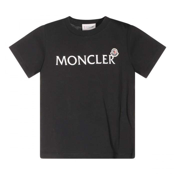 BLACK COTTON LOGO T-SHIRT