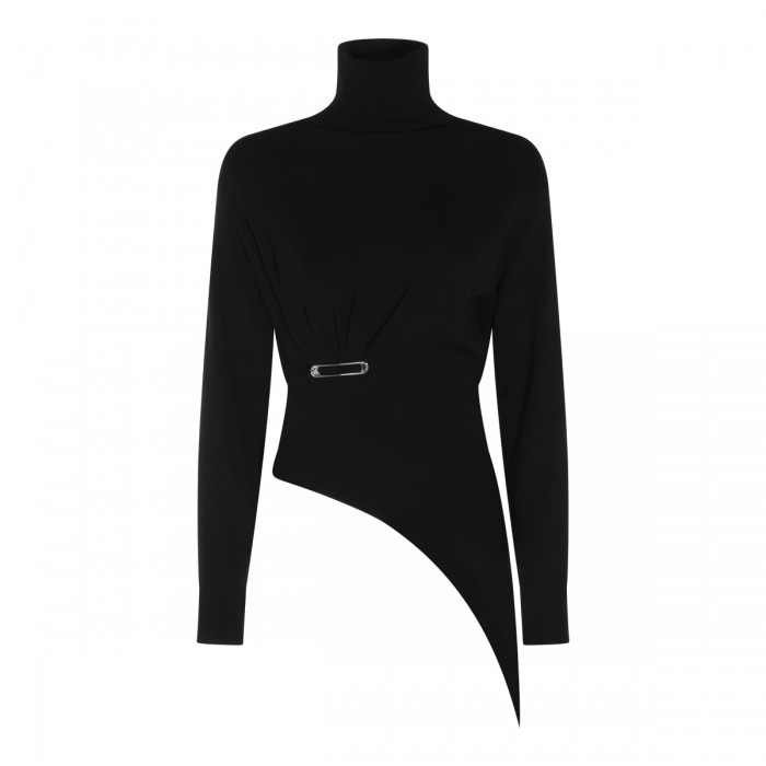 BLACK WOOL KNITWEAR