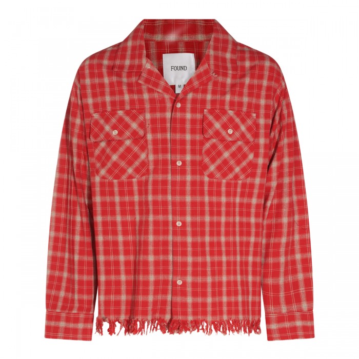 RED PLAID  COTTON CHECK SHIRT