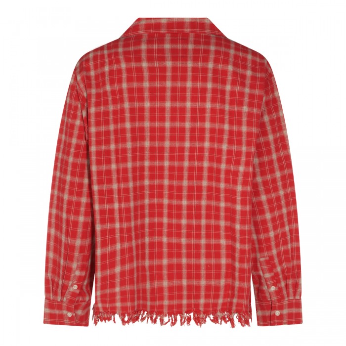 RED PLAID  COTTON CHECK SHIRT 2