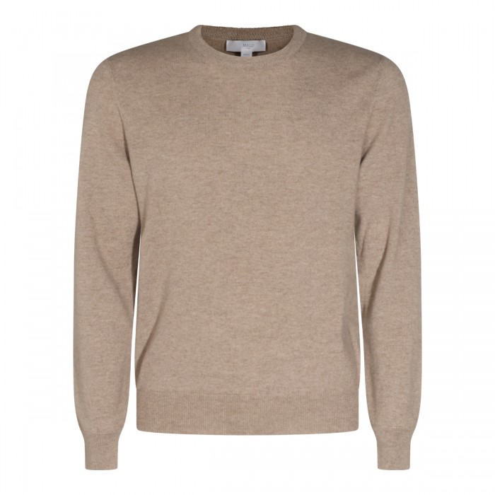 LIGHT BEIGE CASHMERE KNITWEAR