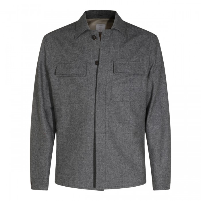 GREY WOOL CASUAL JACKET