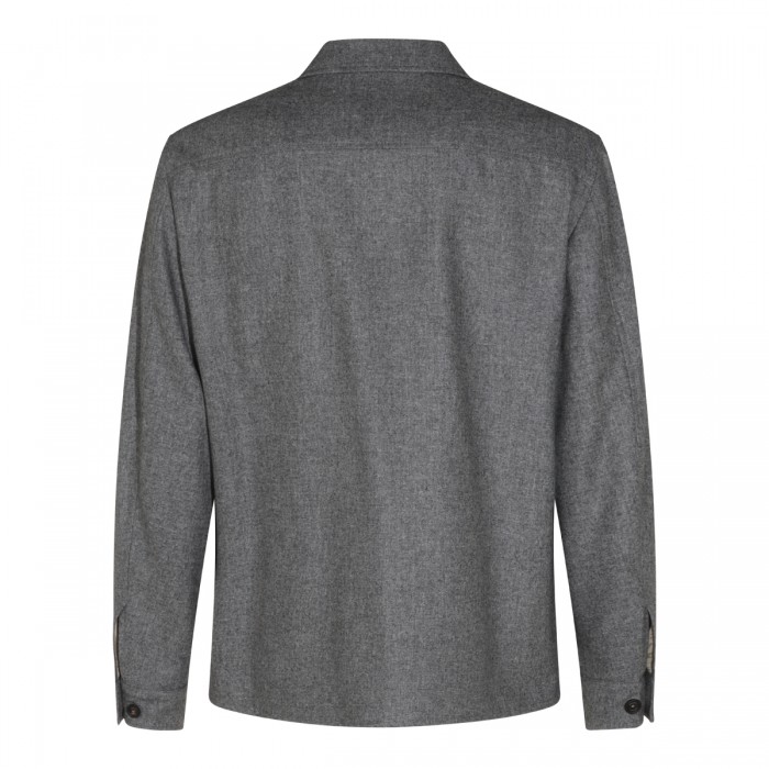GREY WOOL CASUAL JACKET 2
