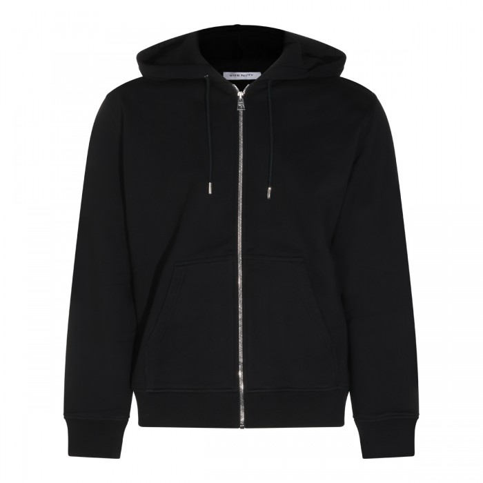 BLACK COTTON SWEATSHIRT