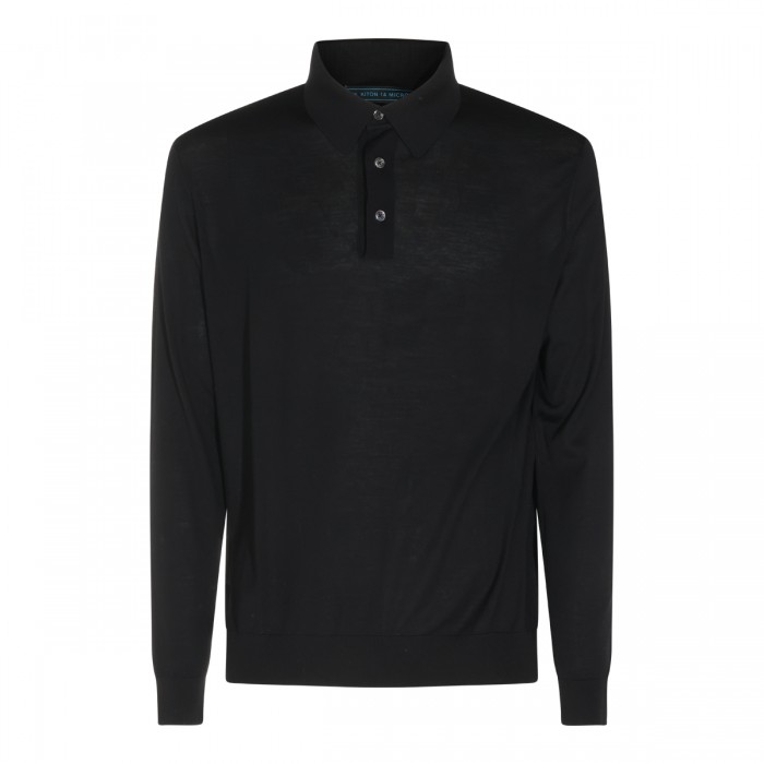 BLACK WOOL KNITWEAR