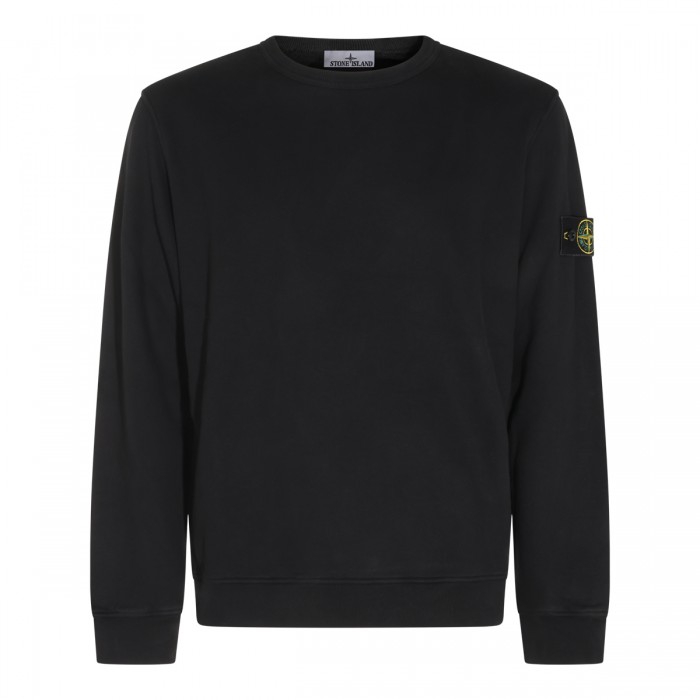 BLACK COTTON SWEATSHIRT