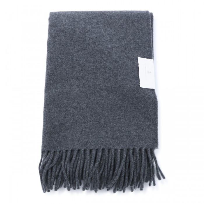 DARK GREY CASHMERE SCARF