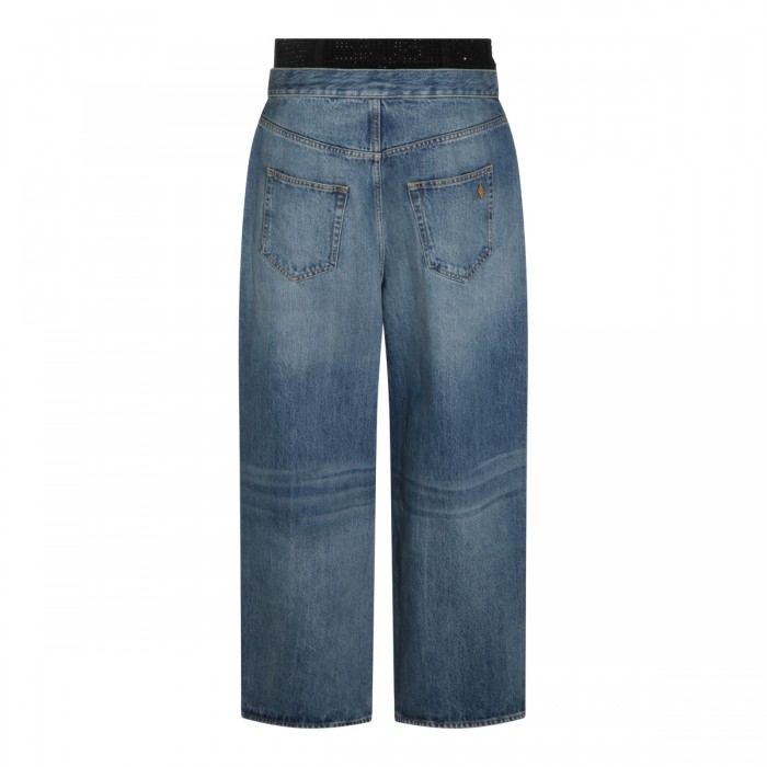 BLUE AND BLACK COTTON JEANS 2