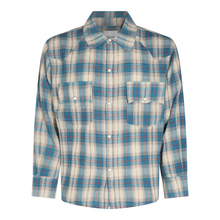 BLUE COTTON CHECK SHIRT