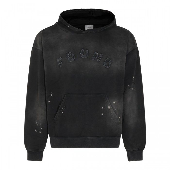 VINTAGE BLACK COTTON HOODIE...