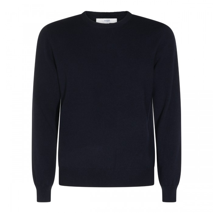 DARK BLUE CASHMERE KNITWEAR