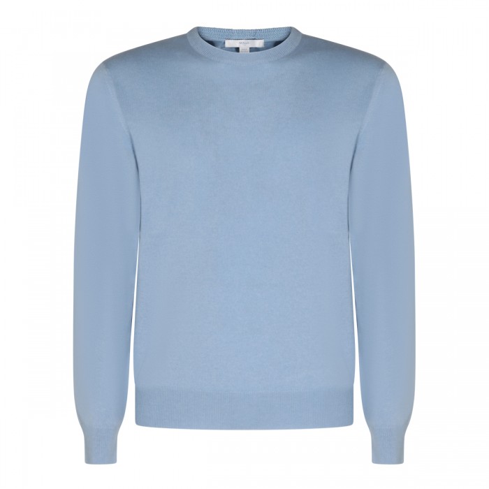 LIGHT BLUE CASHMERE KNITWEAR
