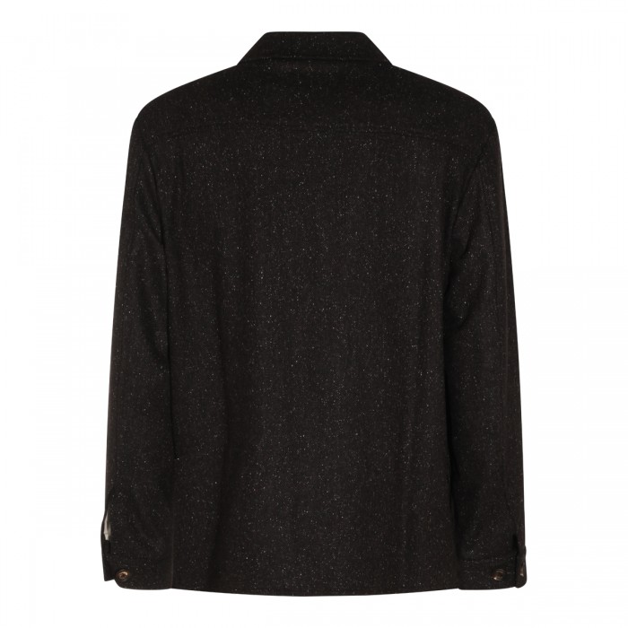 DARK BROWN WOOL CASUAL JACKET 2