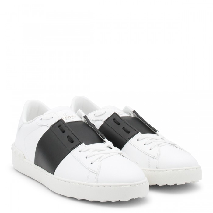 WHITE AND BLACK OPEN SNEAKERS 2