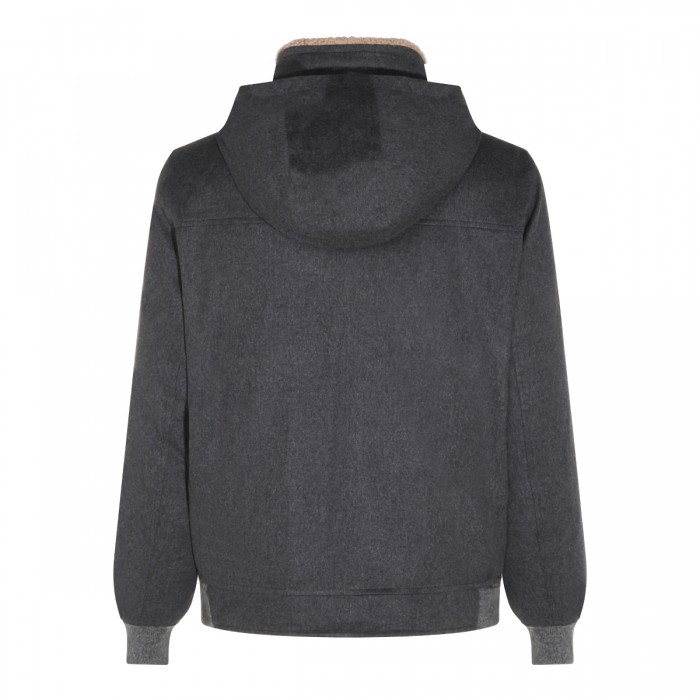 DARK GREY WOOL DOWN JACKET 2