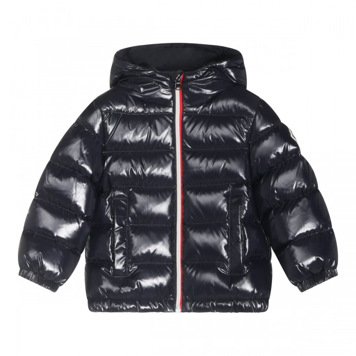 NAVY PUFFER VYNIL DOWN JACKET
