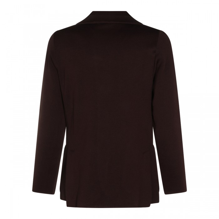 DARK BROWN WOOL KNITWEAR 2