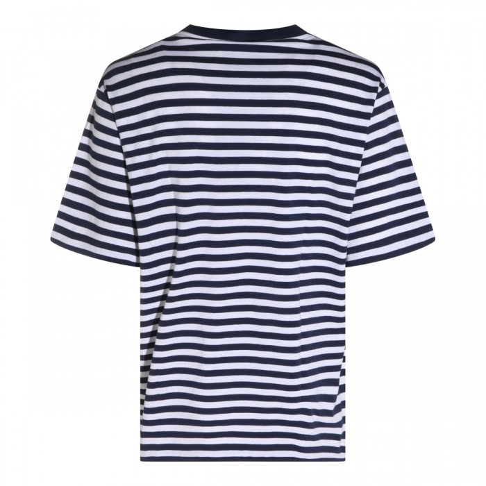 BLUE AND WHITE COTTON T-SHIRT 2