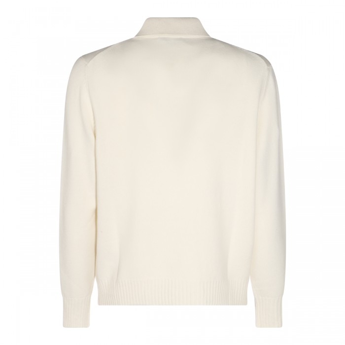 WHITE CASHMERE POLO SHIRT 2