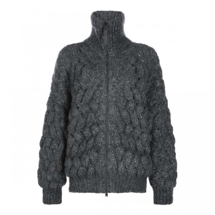 DARK GREY MOHAIR SWEATER