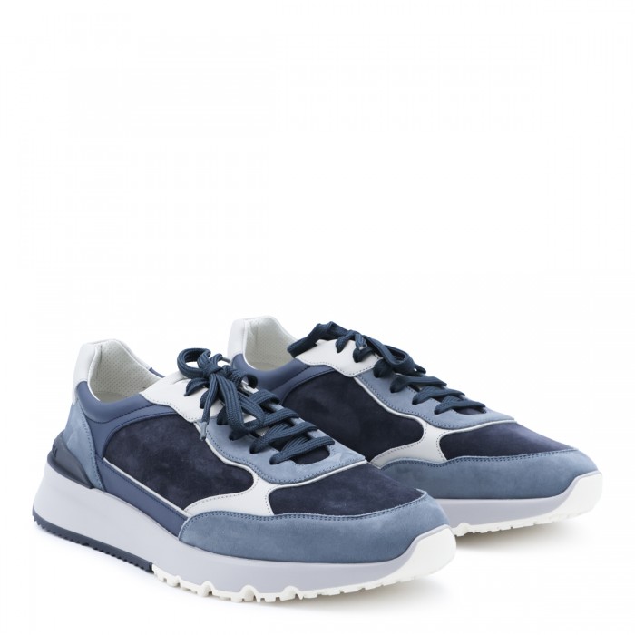 NAVY LEATHER SNEAKERS 2