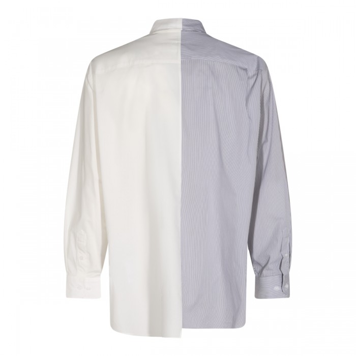 WHITE AND GREY COTTON SHIRT 2