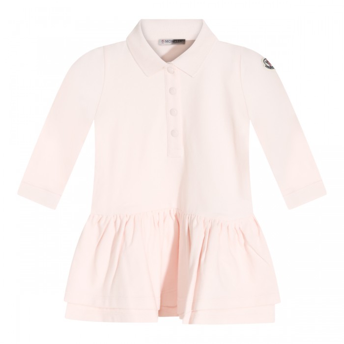 PINK COTTON POLO MINI DRESS