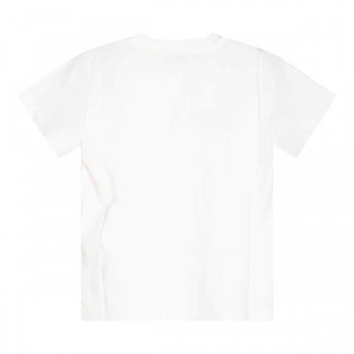 WHITE COTTON LOGO T-SHIRT 2