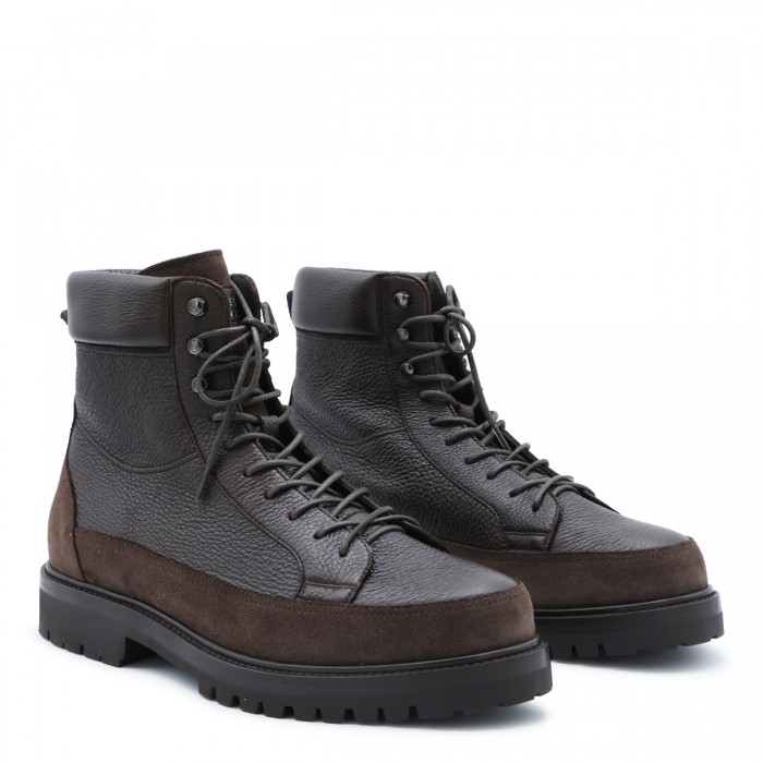 DARK BROWN LEATHER BOOTS 2