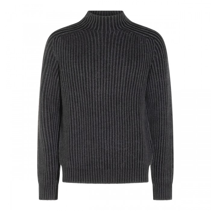BLACK WOOL KNITWEAR