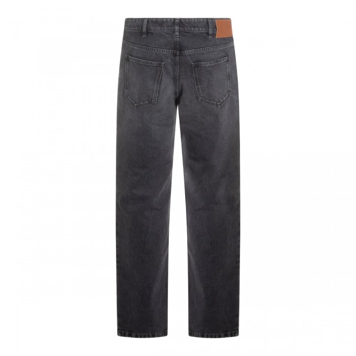 BLACK COTTON DENIM JEANS 2