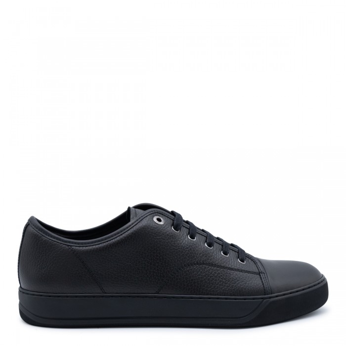 BLACK LEATHER SNEAKERS