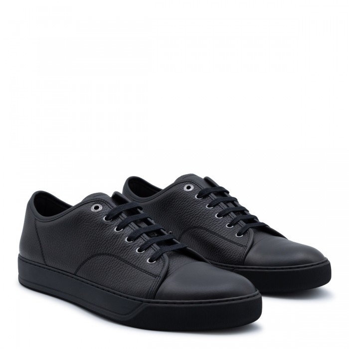 BLACK LEATHER SNEAKERS 2