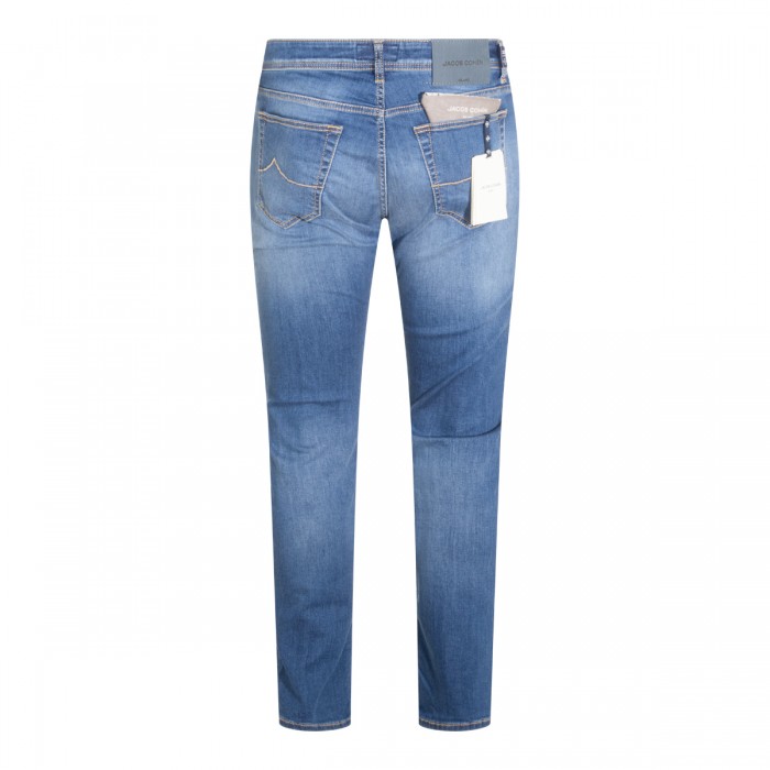 BLUE COTTON DENIM JEANS 2