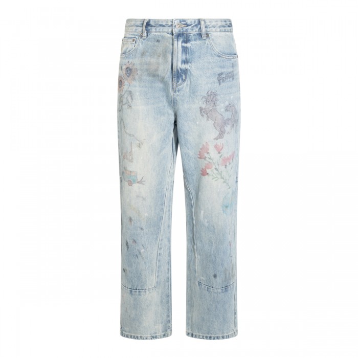 LIGHT BLUE COTTON JEANS