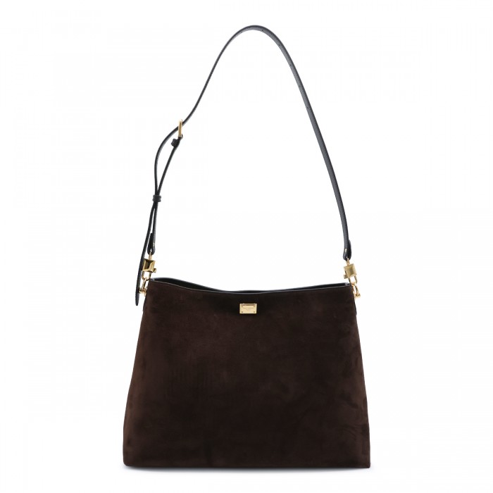 EBONY SUEDE LARGE SHOULDER BAG