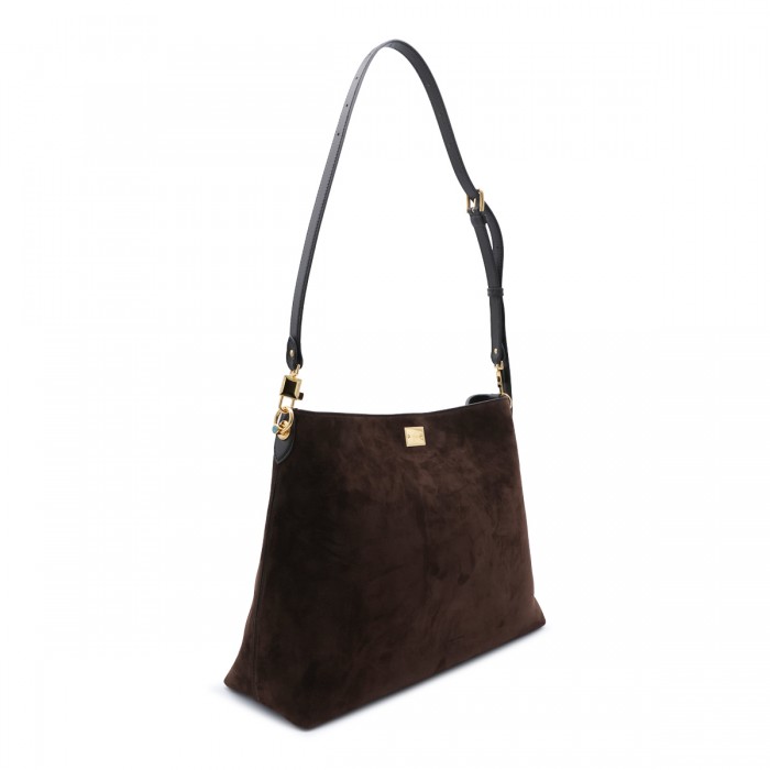 EBONY SUEDE LARGE SHOULDER BAG 2