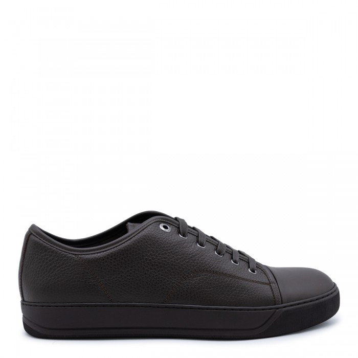 DARK BROWN LEATHER SNEAKERS