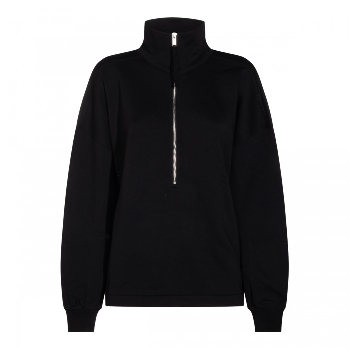 BLACK COTTON SWEATSHIRT