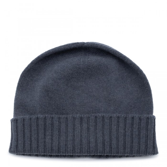 IRON GREY CASHMERE BEANIE