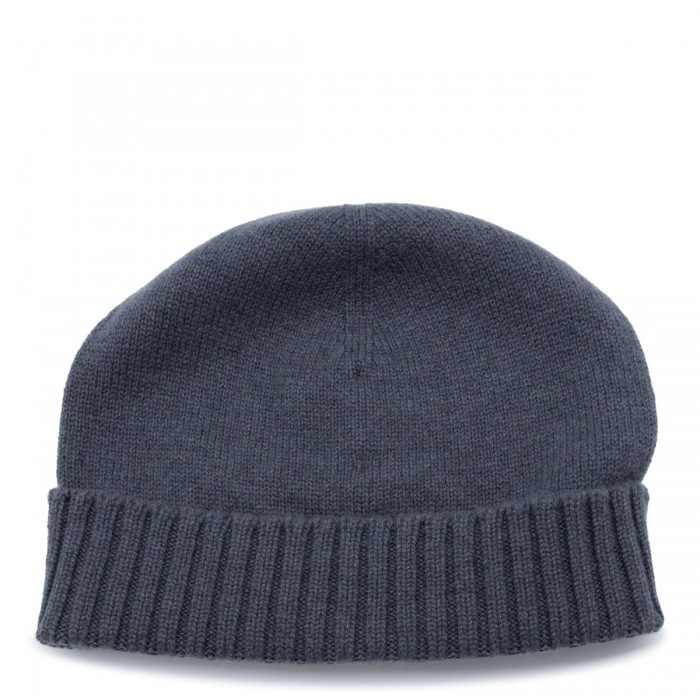 IRON GREY CASHMERE BEANIE 2