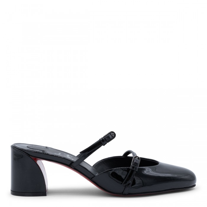 BLACK LEATHER JANE NINA LOW...