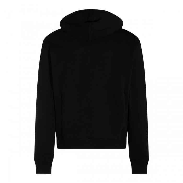 BLACK COTTON HOODIE SWEATSHIRT 2