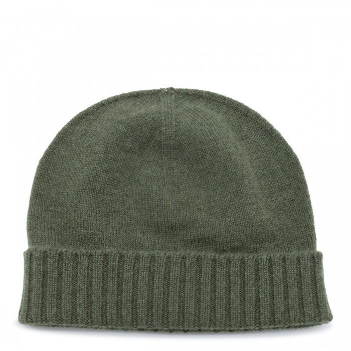 DARK GREEN WOOL BEANIE