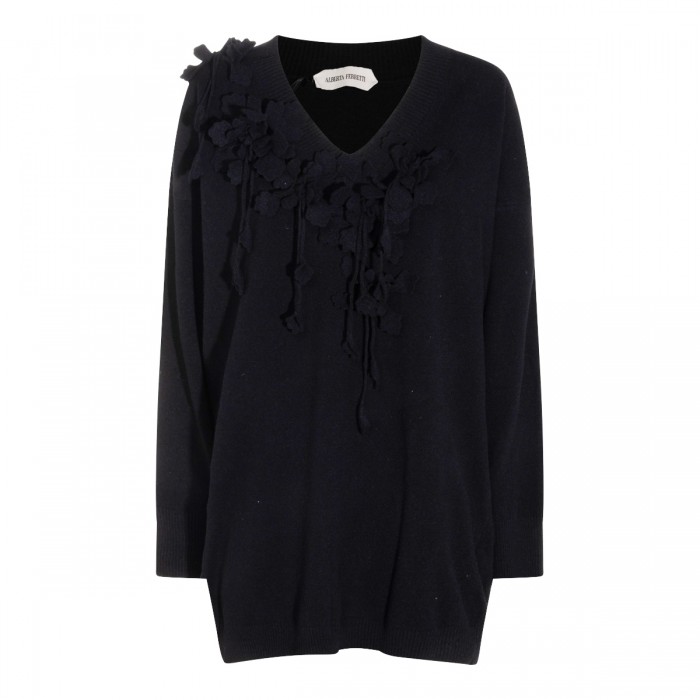 BLACK VIRGIN WOOL DRESS