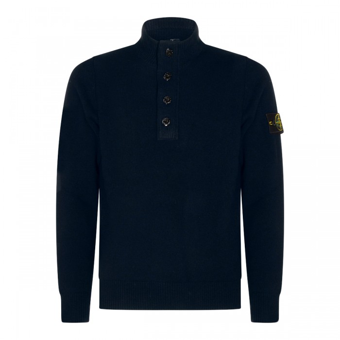 NAVY BLUE WOOL SWEATER