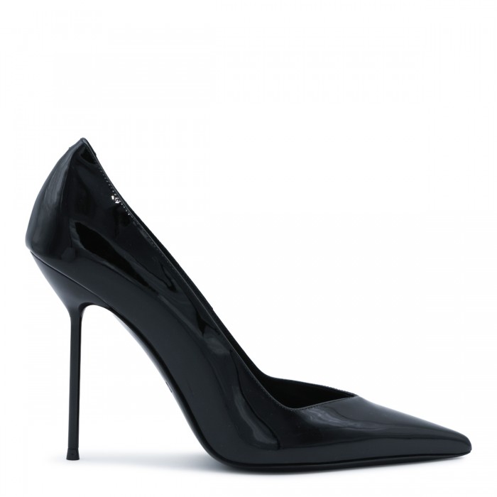 BLACK LEATHER LIDIA PUMPS