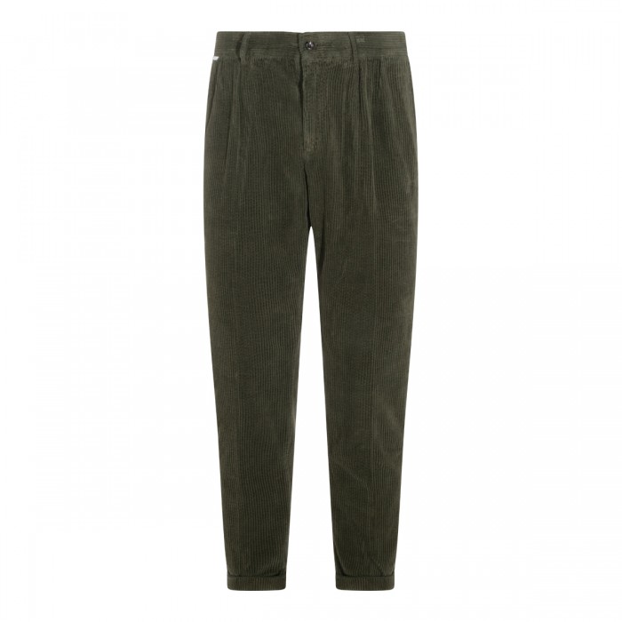 DARK GREEN COTTON PANTS