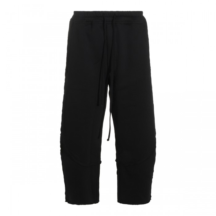 BLACK COTTON CARGO PANTS